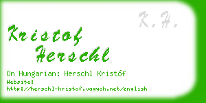 kristof herschl business card